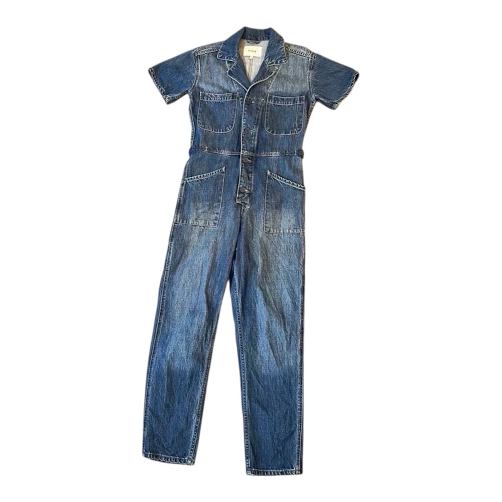 Pistola Grover Jumpsuit - Medium Denim Coverall Utility Boiler Suit SZ Small👖💙 - Picture 2 of 8